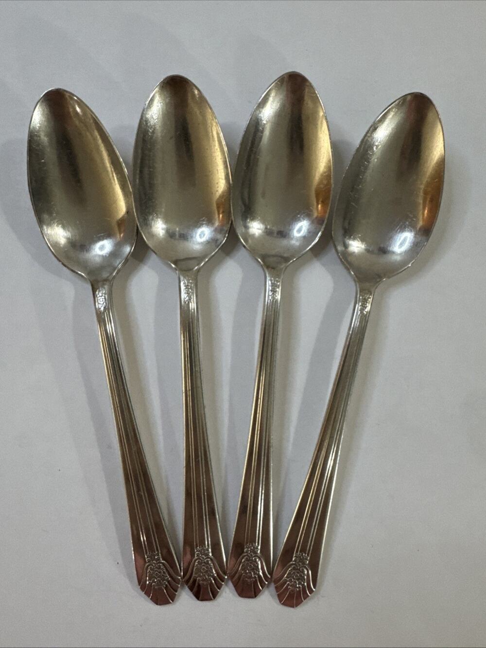 4 Teaspoons - International Silverplate - Imperial - WM Rogers Silverware 6 1/8”